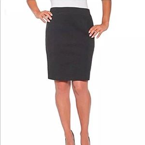 Comfort Fit Knit Skirt, Charcoal, XX-Large